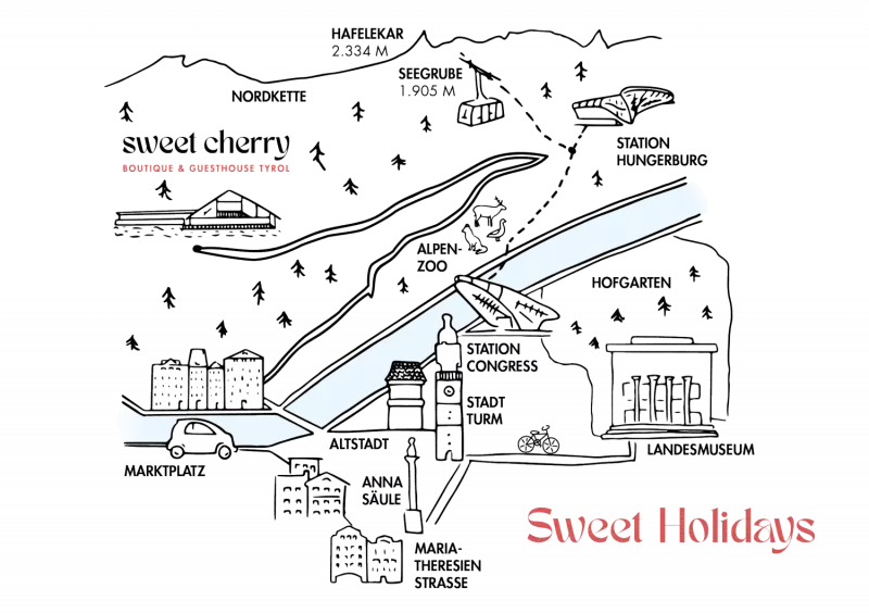 Anreise Sweet Cherry Boutique & Guesthouse Tyrol Innsbruck Anreise Sweet Cherry Boutique & Guesthouse Tyrol Innsbruck